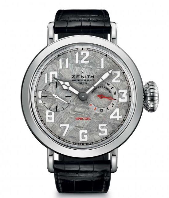 Replica Watch Zenith Pilot Type 20 Hommage A Louis Bleriot 04.2421.5011/17.C714 White Gold - Leather Bracelet